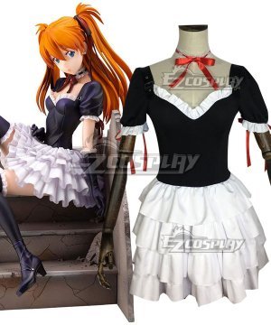 EVA Neon Genesis Evangelion Asuka Langley Sohryu Gothic Lolita Costume Ver. Cosplay Costume