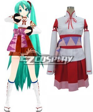 Project Diva F White Kimono Miku Cosplay