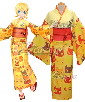 Kagamine Rin Yukata Kimono Cosplay