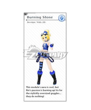 Vocaloid Kagamine Rin Burning Stone Cosplay Costume