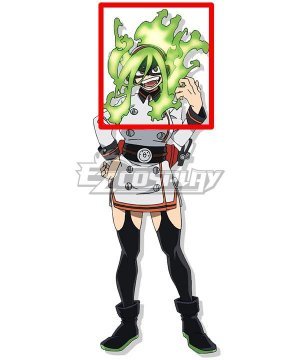 World Heroes Mission Burnin Moe Kamiji Green Cosplay