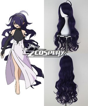 Asuramaru Long Curly Dark Purple Color Cosplay