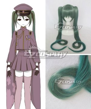 Vocaloid Thousand Cherry Tree Hatsune Miku Dark green Gradient Cosplay