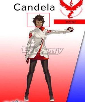 GO Pokemon Pocket Monster Candela Team Valor Brown Cosplay