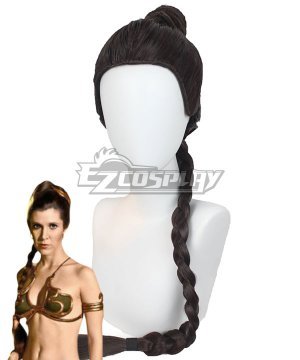 Star Wars Princess Leia Slave Girl Brown Cosplay Wig