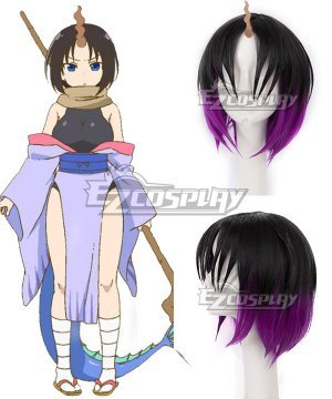 Miss Kobayashis Dragon Maid Elma Cosplay Black Purple