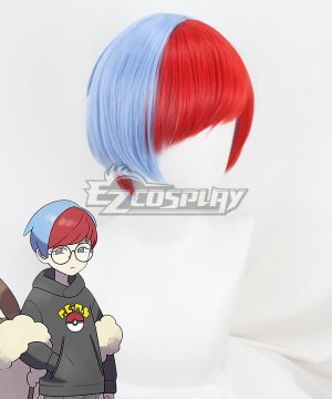 Pokemon Pokmon Scarlet and Violet Penny Blue Red Cosplay Wig
