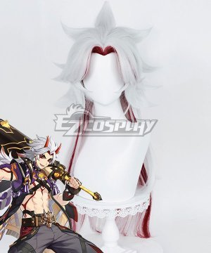 Arataki Itto Silver White Red Cosplay