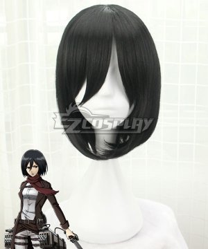 Attack On Titan Shingeki No Kyojin Mikasa Akkaman Mikasa Ackerman Black Cosplay Wig