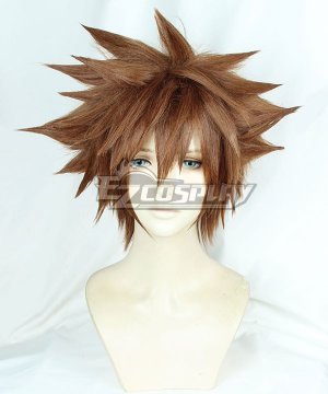 Kingdom Hearts III Sora Brown Yellow Cosplay Wig