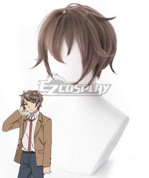 Seishun Buta Yaro wa Bunny Girl-senpai no Yume o Minai Sakuta Azusagawa Light Brown Cosplay