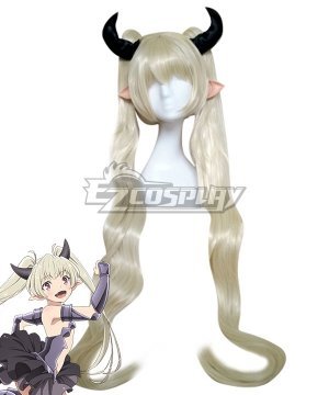 Isekai Maou to Shoukan Shoujo Dorei Majutsu Klem White Golden Cosplay  -  + Ears + Horn