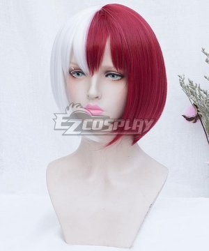 My Hero Academia Boku No Hero Akademia Shoto Todoroki Female Red White Short Cosplay