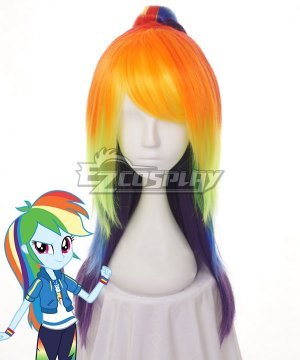 My Little Pony Equestria Girls Rainbow Dash Orange Yellow Purple Cosplay