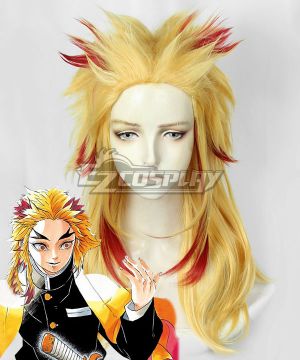 Demon Slayer: Kimetsu No Yaiba Rengoku Kyoujurou Golden Red Cosplay