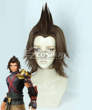 Kingdom Hearts Birth by Sleep Terra Brown Cosplay Wig