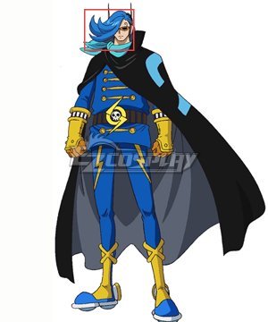 Germa 66  Vinsmoke Niji Cosplay Blue Cosplay