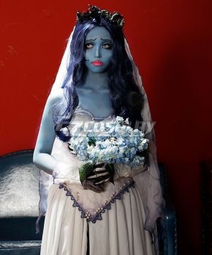 Corpse Bride Emily Halloween Deep Blue Cosplay