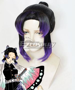 Demon Slayer: Kimetsu No Yaiba Shinobu Kochou Black Purple Cosplay  - B Edition