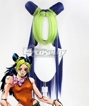 JoJos Bizarre Adventure: Stone Ocean Jolyne Cujoh Blue Green Long Cosplay