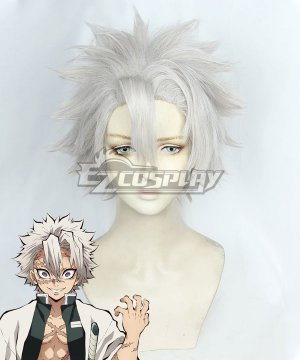 Demon Slayer: Kimetsu No Yaiba Sanemi Shinazugawa Silver Cosplay