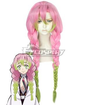 Demon Slayer: Kimetsu No Yaiba Kanroji Mitsuri Pink Green Cosplay  B Edition