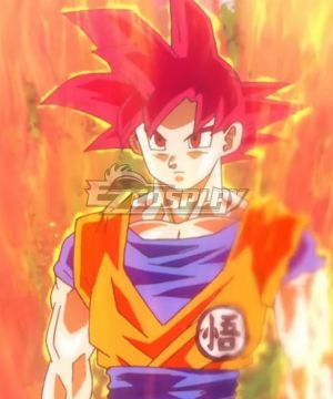 Son Goku Kakarotto Super Saiyan God Red Cosplay