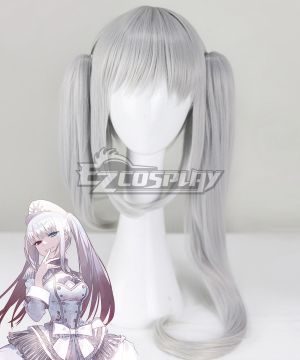 Date A Live White Queen Kurumi Tokisaki Nightmare Wthie Dress Silver Grey Cosplay