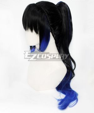 Demon Slayer: Kimetsu No Yaiba Inosuke Hashibira Black Blue Long Female Cosplay