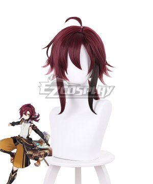 Genshin Impact Shikanoin Heizou Black Cosplay Wig