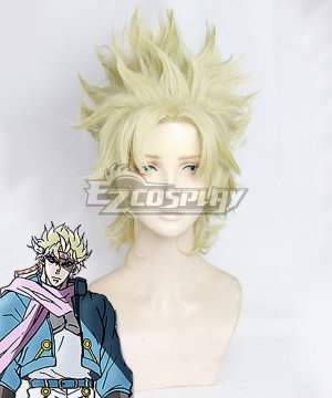 JojoS Bizarre Adventure: Battle Tendency Caesar Anthonio Zeppeli Light Golden Cosplay