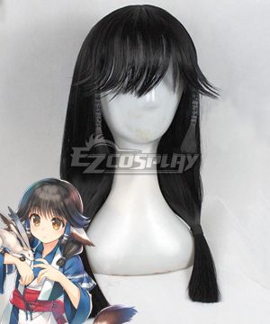 Utawarerumono Aruru Black Cosplay Wig