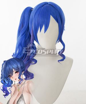 Azur Lane St. Louis Luxury Handle Blue Cosplay Wig