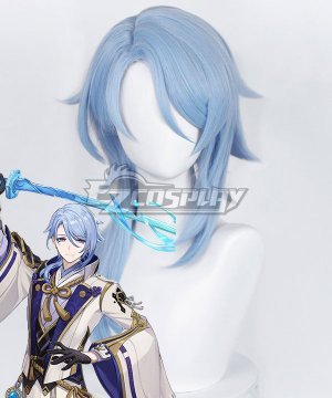 Genshin Impact Kamisato Ayato Blue Cosplay Wig