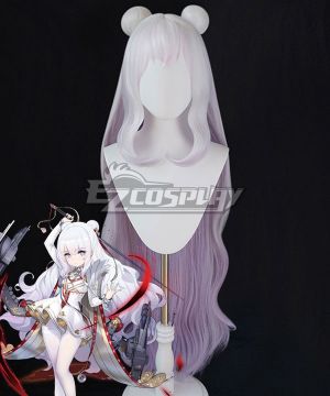 Azur Lane Le Malin White Purple Cosplay Wig