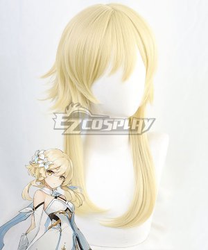 Genshin Impact Traveler Female Lumine Golden Cosplay Wig