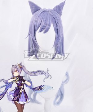 Genshin Impact Keqing Purple Cosplay Wig