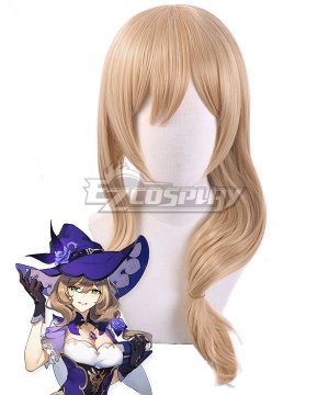 Genshin Impact Lisa Brown Cosplay Wig