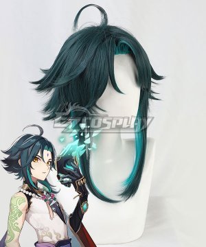 Genshin Impact Xiao Green Cosplay Wig