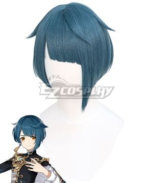 Genshin Impact Xingqiu Blue Cosplay Wig