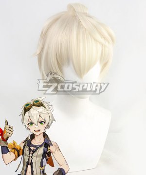 Genshin Impact Bennett White Cosplay Wig