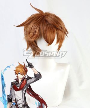 Genshin Impact Childe Brown Cosplay Wig