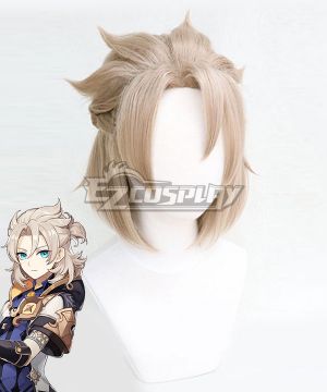 Genshin Impact Albedo Brown Cosplay Wig