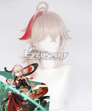 Genshin Impact Kaedehara Kazuha Silver Cosplay Wig