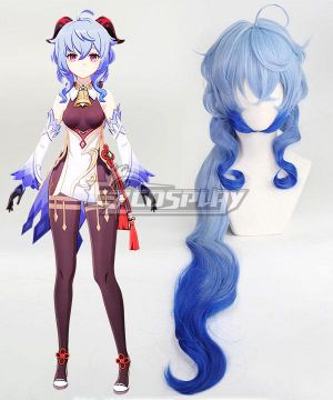 Genshin Impact Ganyu Blue Cosplay Wig