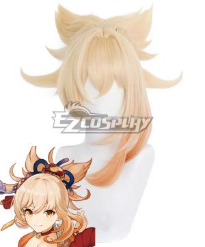 Genshin Impact Yoimiya Golden Cosplay Wig