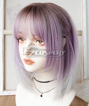 Grey Purple Short Cosplay