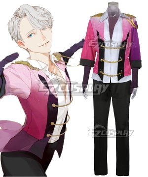 YURI!!!on ICE Katsuki Yuuri Victor Nikiforov Pink Cosplay