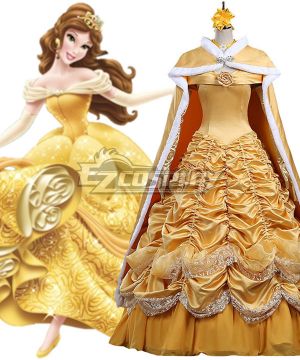 Disney Beauty and The Beast Belle Yellow Dress Cosplay  - A Edition