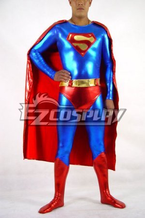 DC Superman Classic Shiny  Red Cosplay